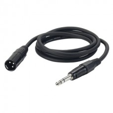 DAP-Audio FL04 - bal. XLR/M 3 p. > Jack stereo 1.5m балансный / стерео кабель, с разъёмами XLR M 3-pin / ¼” TRS