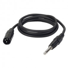DAP-Audio FL02 - unbal. XLR/M 3 p. > Jack mono 1.5m моно кабель с разъёмами XLR M 3-pin / моно Jack 6.25 мм