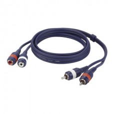DAP-Audio FL27 - 2 RCA Male L/R > 2 RCA Female L/R 1.5m линейный / инструментальный кабель с разъёмами RCA M, F