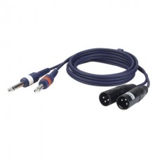 DAP-Audio FL44 - 2 unbal. Jack mono L/R > 2 XLR/M 3 p. 1.5m несимметричный линейный кабель с разъёмами моно Jack / XLR 3-pin M