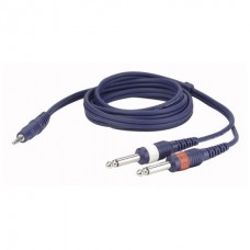 DAP-Audio FL313 - stereo mini Jack > 2 mono Jack L/R  сигнальный кабель 3 метра